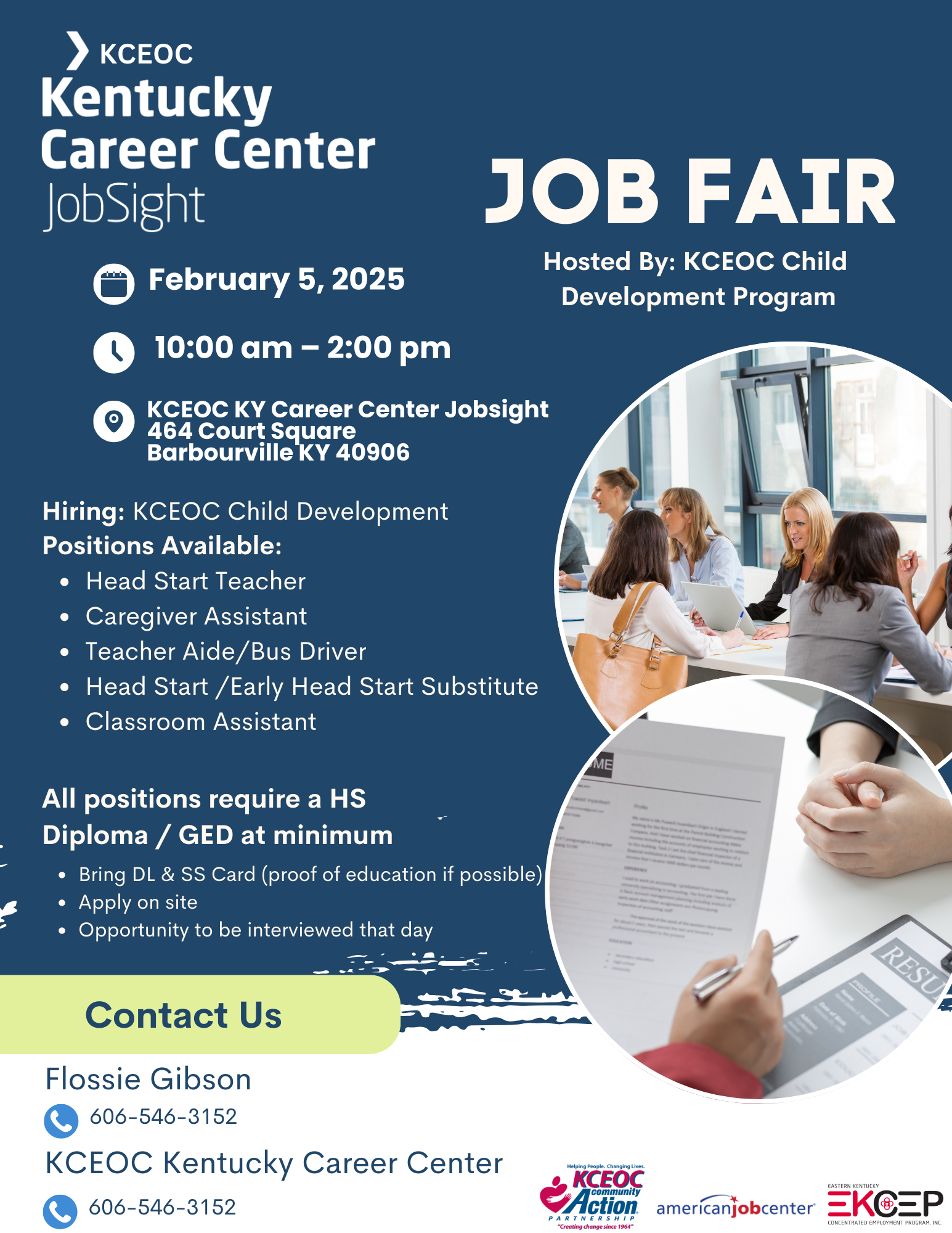 a poster for a job fair