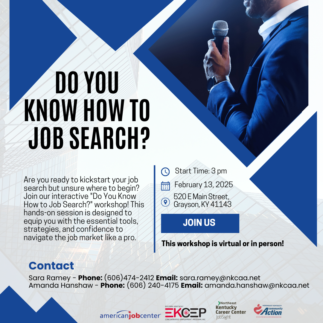 a poster for a job search